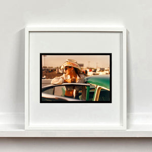 Sun kissed Wendy American Western portrait photograph by Richard Heeps mounted square framed in white