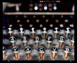 The Enigma Machine, Bletchley Park, World War II history documentary photograph by Richard Heeps.