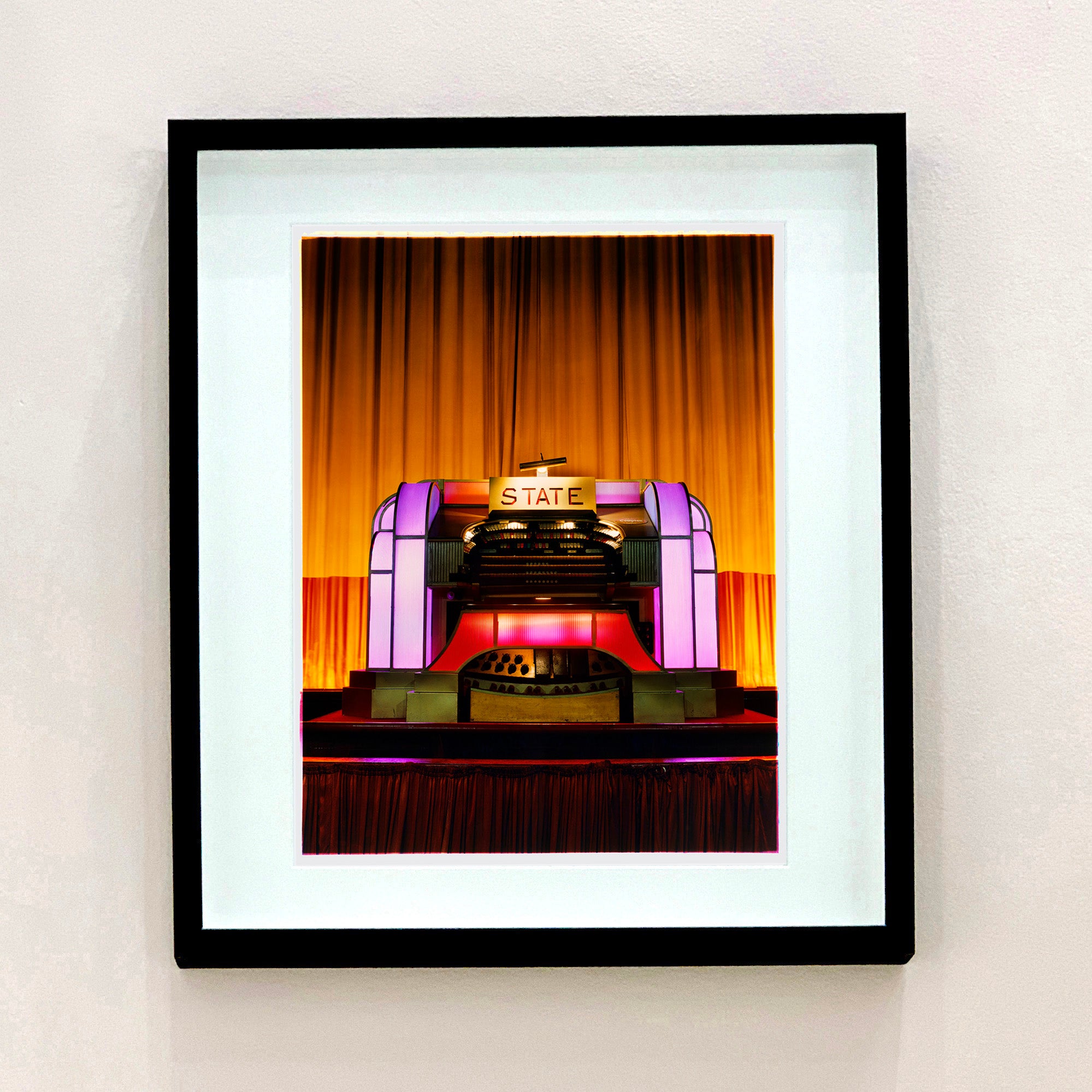 Compton Organ The State photographic artwork by Richard Heeps framed in black