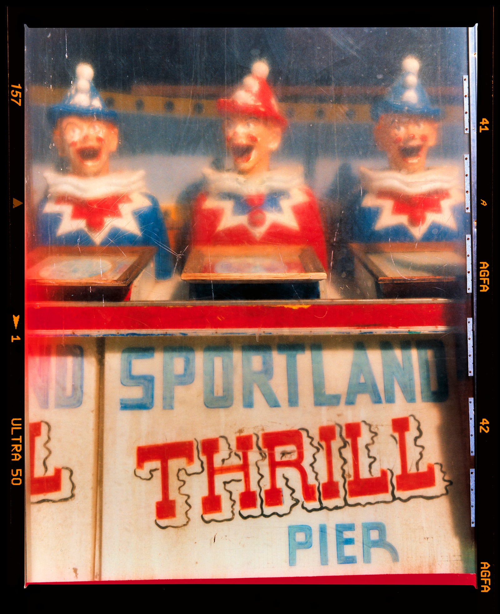 Clown photograph by Richard Heeps taken at the seaside town of Wildwood New Jersey.