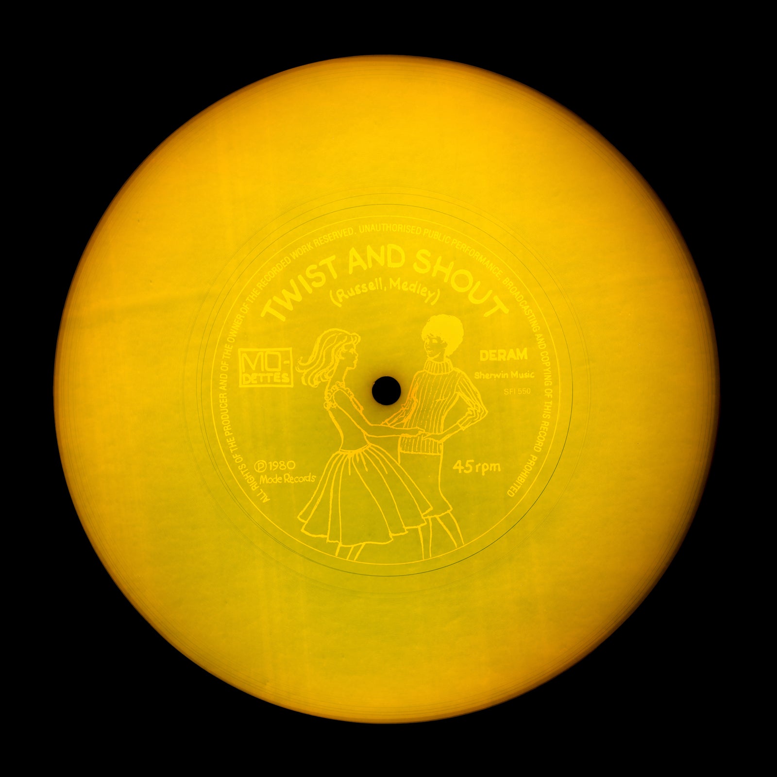 Heidler and Heeps vinyl record collection yellow pop art