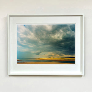 View from Scolt Head of Gun Hill Norfolk landscape photographic artwork framed in white