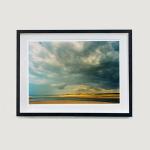View from Scolt Head of Gun Hill Norfolk landscape photographic artwork by Richard Heeps framed in black