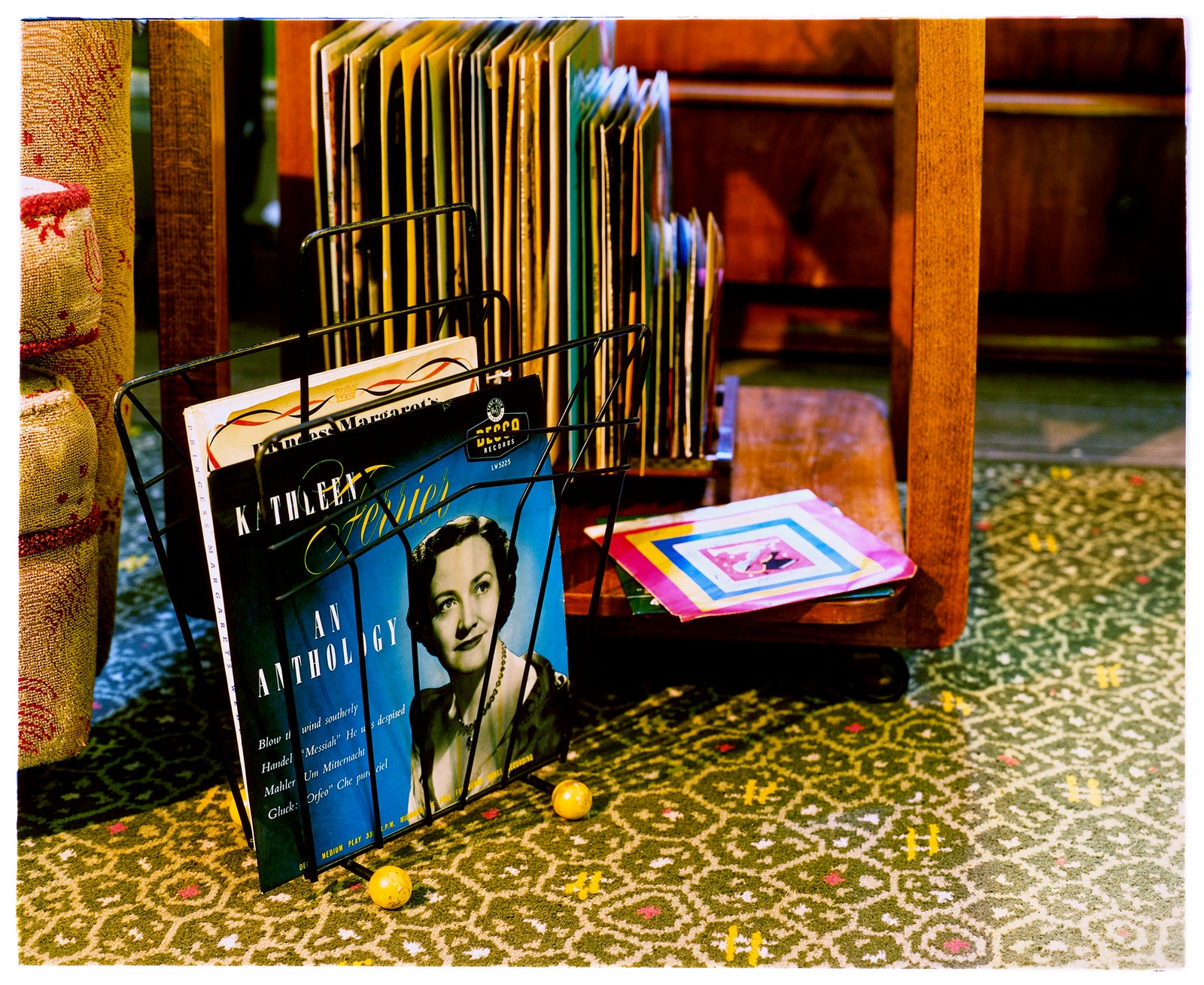 Vinyl Collection, vintage living room interior photograph by Richard Heeps.