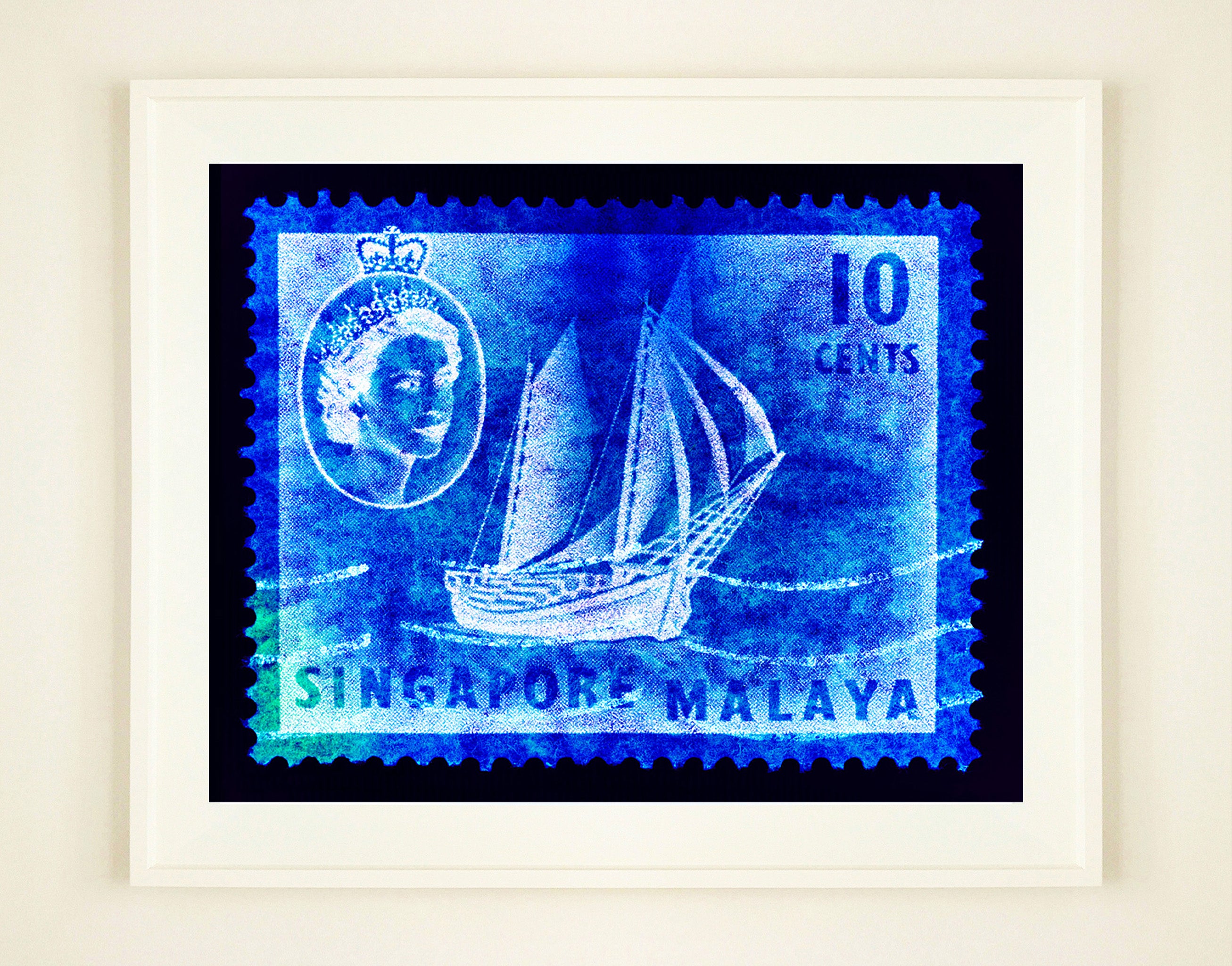 Singapore Stamp Collection 10 cents QEII Ship Series Blue