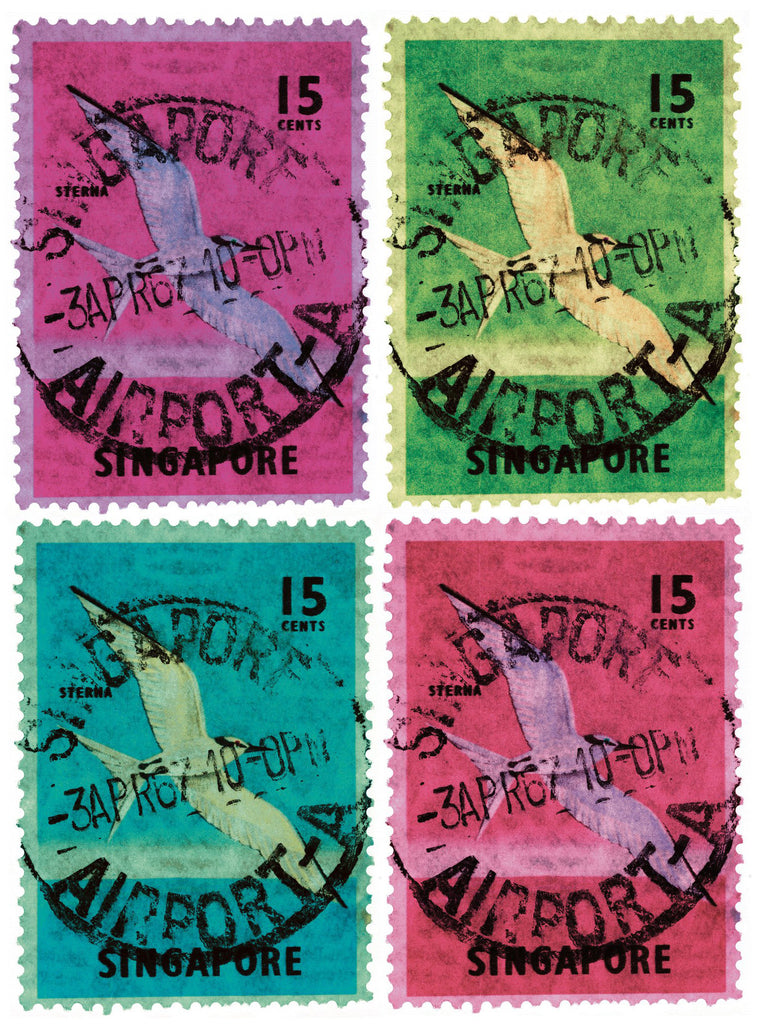 Singapore Stamp Collection '15 Cents Singapore Sterna Stamp (Multi
