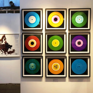 Vinyl Collection 'Yellow Recording'. Acclaimed contemporary photographers, Richard Heeps and Natasha Heidler have collaborated to make this beautifully mesmerising collection. A celebration of the vinyl record and analogue technology, which reflects the artists practice within photography.