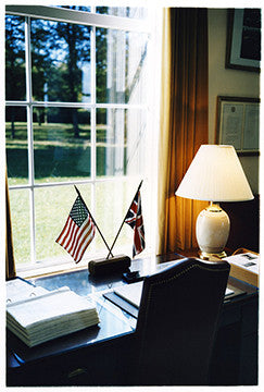 Flags & Desk, Cambridge American Cemetery, 1993