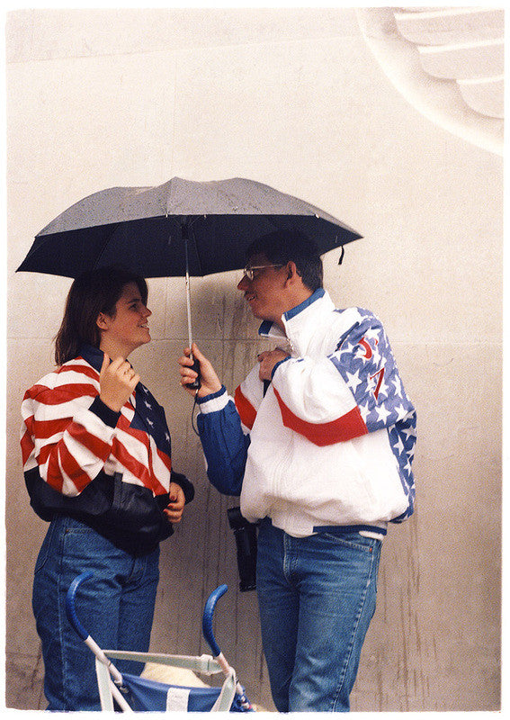 Stars & Stripes Couple, Cambridge American Cemetery, 1994