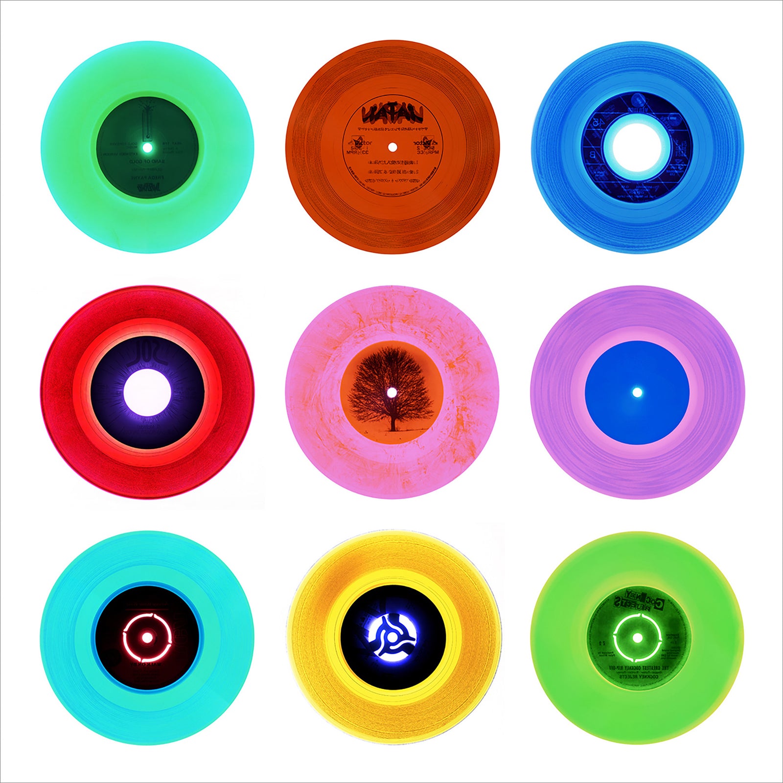 '7" B Side Compilation.' Acclaimed contemporary photographers, Richard Heeps and Natasha Heidler have collaborated to make this beautifully mesmerising collection. A celebration of the vinyl record and analogue technology, which reflects the artists practice within photography.