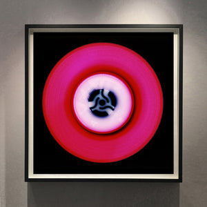 Vinyl Collection 'A' (Hot Pink), 2014. Acclaimed contemporary photographers, Richard Heeps and Natasha Heidler have collaborated to make this beautifully mesmerising collection. A celebration of the vinyl record and analogue technology, which reflects the artists practice within photography. 