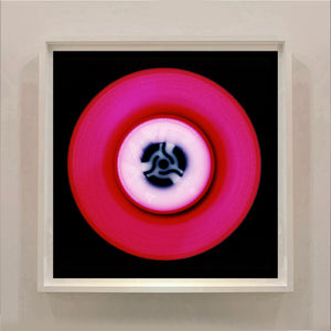 Vinyl Collection 'A' (Hot Pink), 2014. Acclaimed contemporary photographers, Richard Heeps and Natasha Heidler have collaborated to make this beautifully mesmerising collection. A celebration of the vinyl record and analogue technology, which reflects the artists practice within photography. 