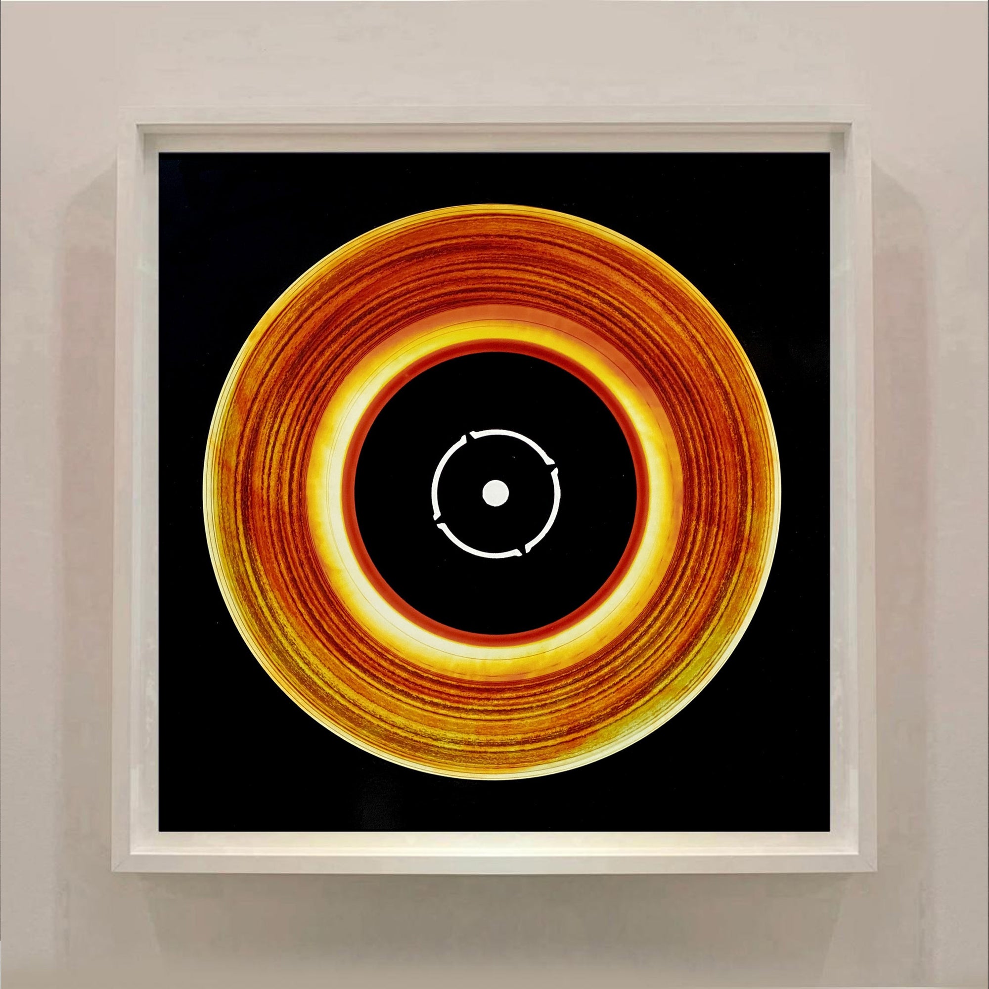 Vinyl Collection 'Black Label' (Fire), 2016. Acclaimed contemporary photographers, Richard Heeps and Natasha Heidler have collaborated to make this beautifully mesmerising collection. A celebration of the vinyl record and analogue technology, which reflects the artists practice within photography.