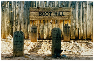 'Boot Hill' was photographed at the film set of the Western movie, 'The Outlaw Josey Wales', set in Kanab, Utah. This piece is part of Richard Heeps' 'Dream in Colour' series.