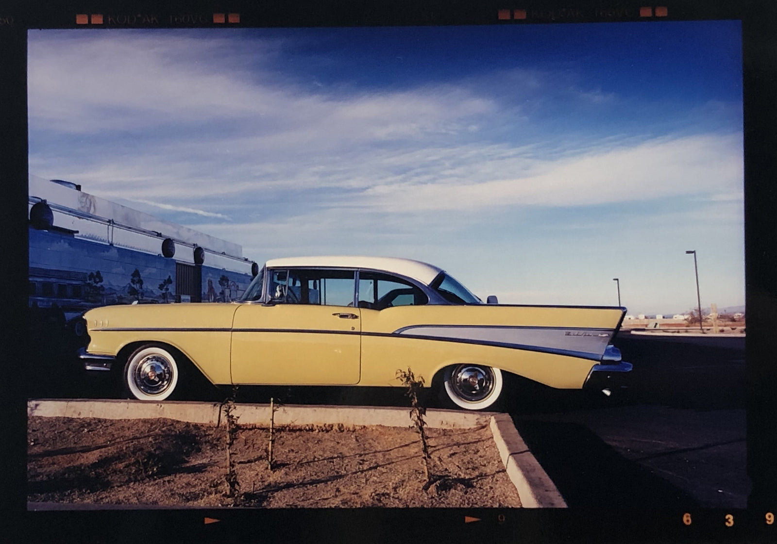 'Chevy at the Diner' was photographed in Bisbee, Arizona in 2001 but printed by Richard in his darkroom for the first time more recently in 2018. This cinematic artwork that features a vintage yellow chevy parked up at a Diner will take you on an American road trip. 