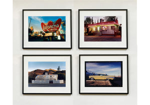'Chevy at the Diner' was photographed in Bisbee, Arizona in 2001 but printed by Richard in his darkroom for the first time more recently in 2018. This cinematic artwork that features a vintage yellow chevy parked up at a Diner will take you on an American road trip. 