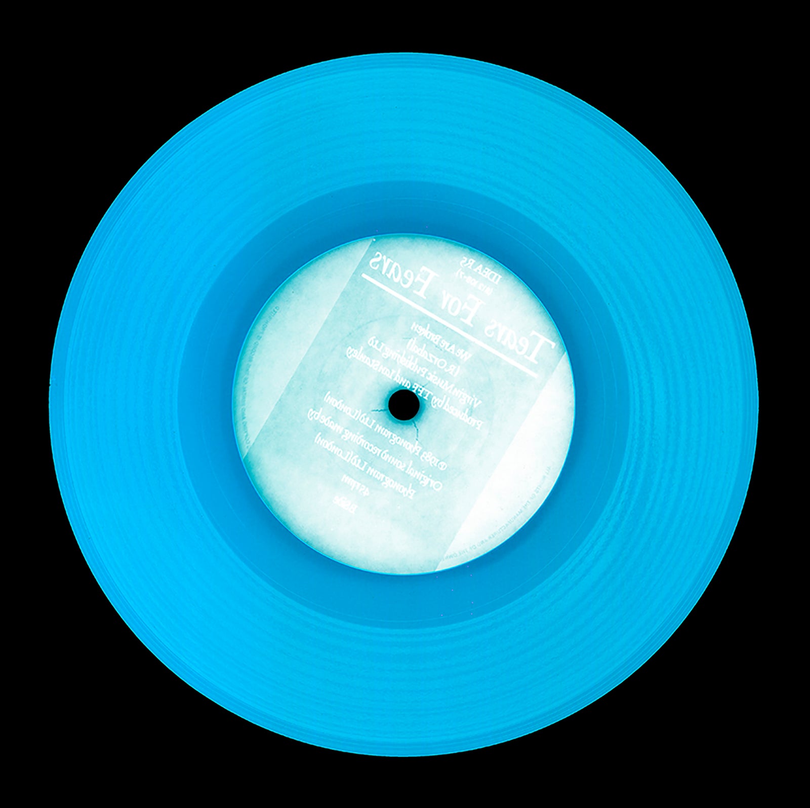 Vinyl Collection 'Idea' (Cyan), 2014. Acclaimed contemporary photographers, Richard Heeps and Natasha Heidler have collaborated to make this beautifully mesmerising collection. A celebration of the vinyl record and analogue technology, which reflects the artists practice within photography.
