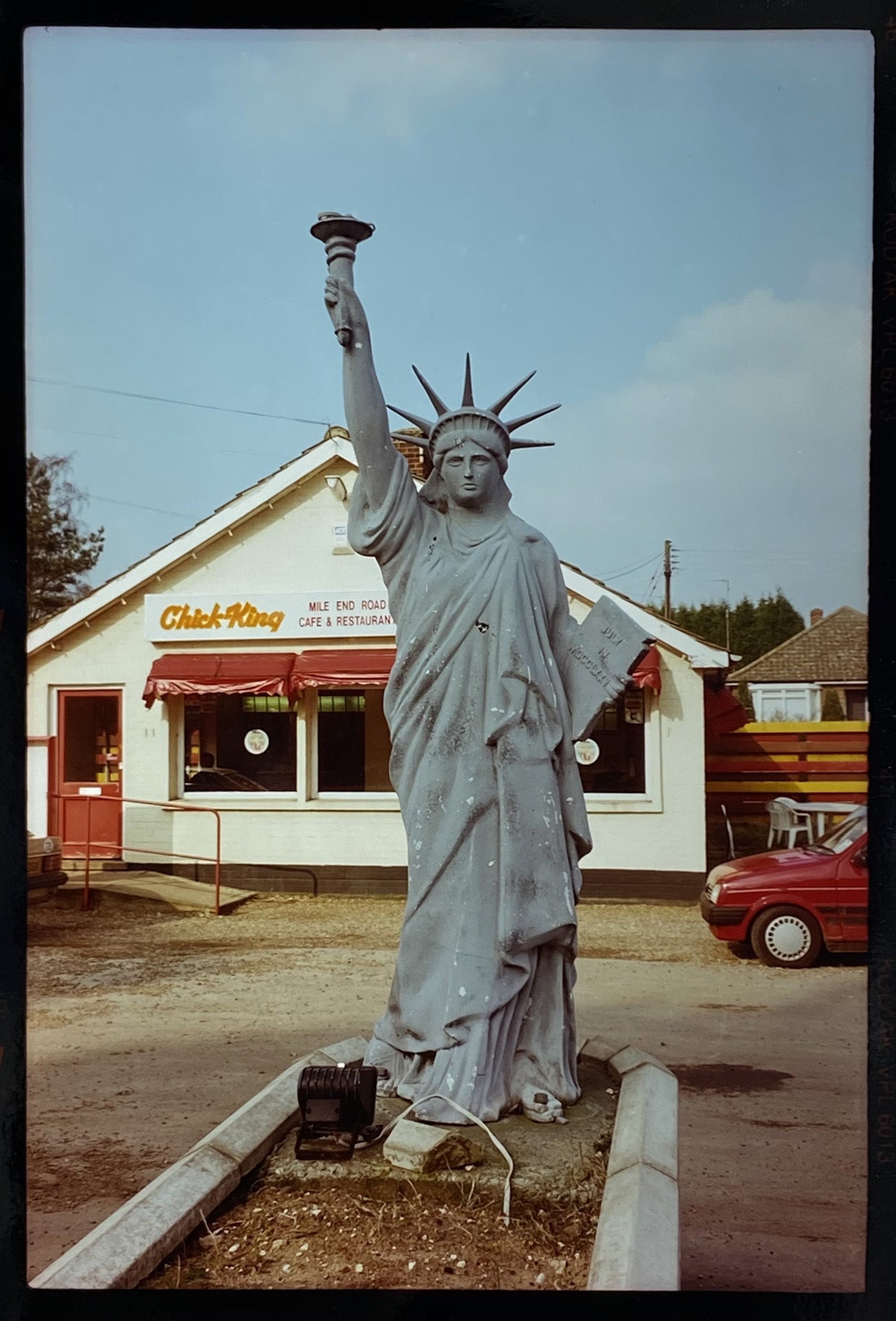 July IV, a statue of Liberty in a rural town on the Suffolk/Norfolk border. I
