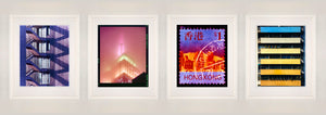 London, Milan, New York, Hong Kong Set of Four Framed Artworks V1