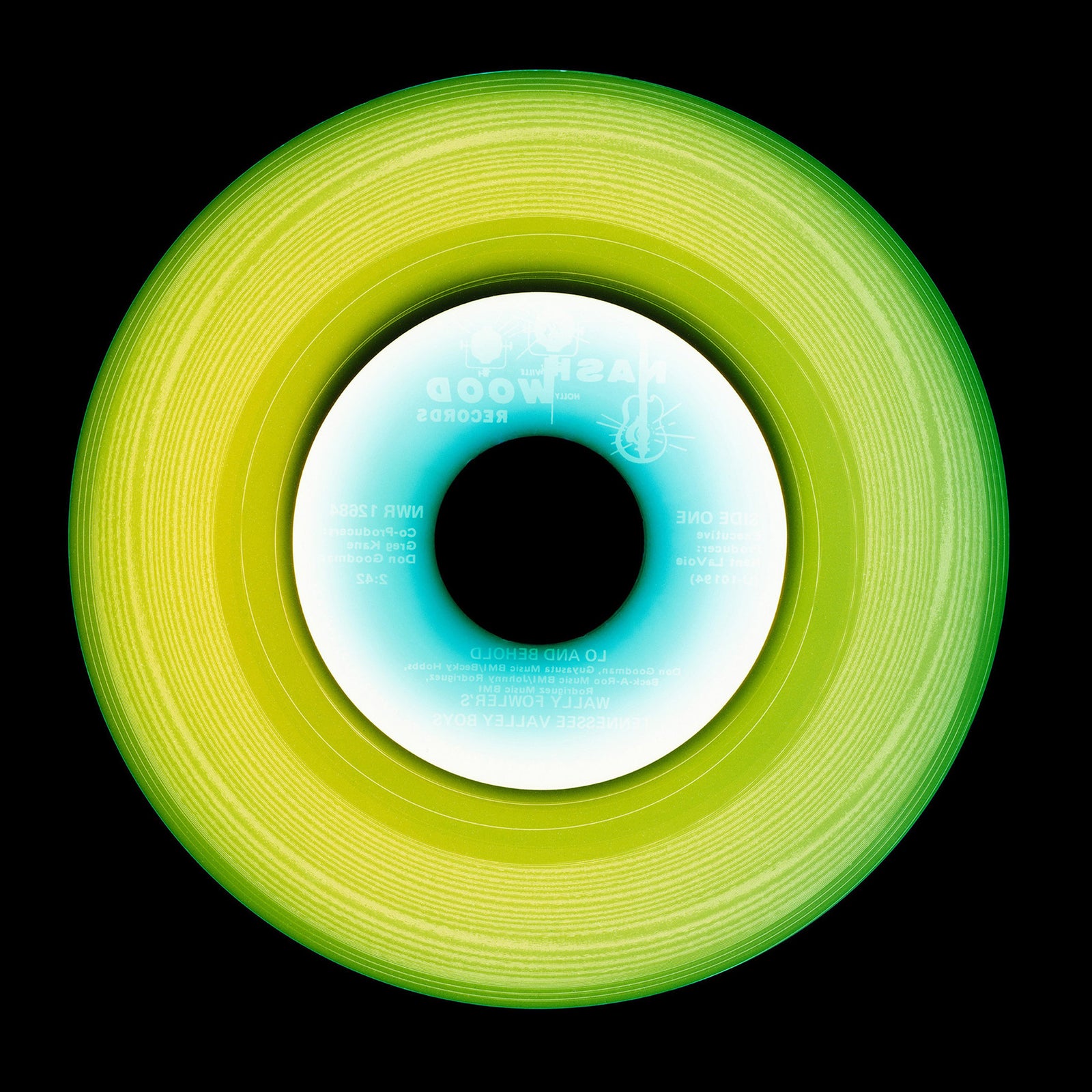 Vinyl Collection 'Side One' (Lemon & Lime), 2015. Acclaimed contemporary photographers, Richard Heeps and Natasha Heidler have collaborated to make this beautifully mesmerising collection. A celebration of the vinyl record and analogue technology, which reflects the artists practice within photography. 