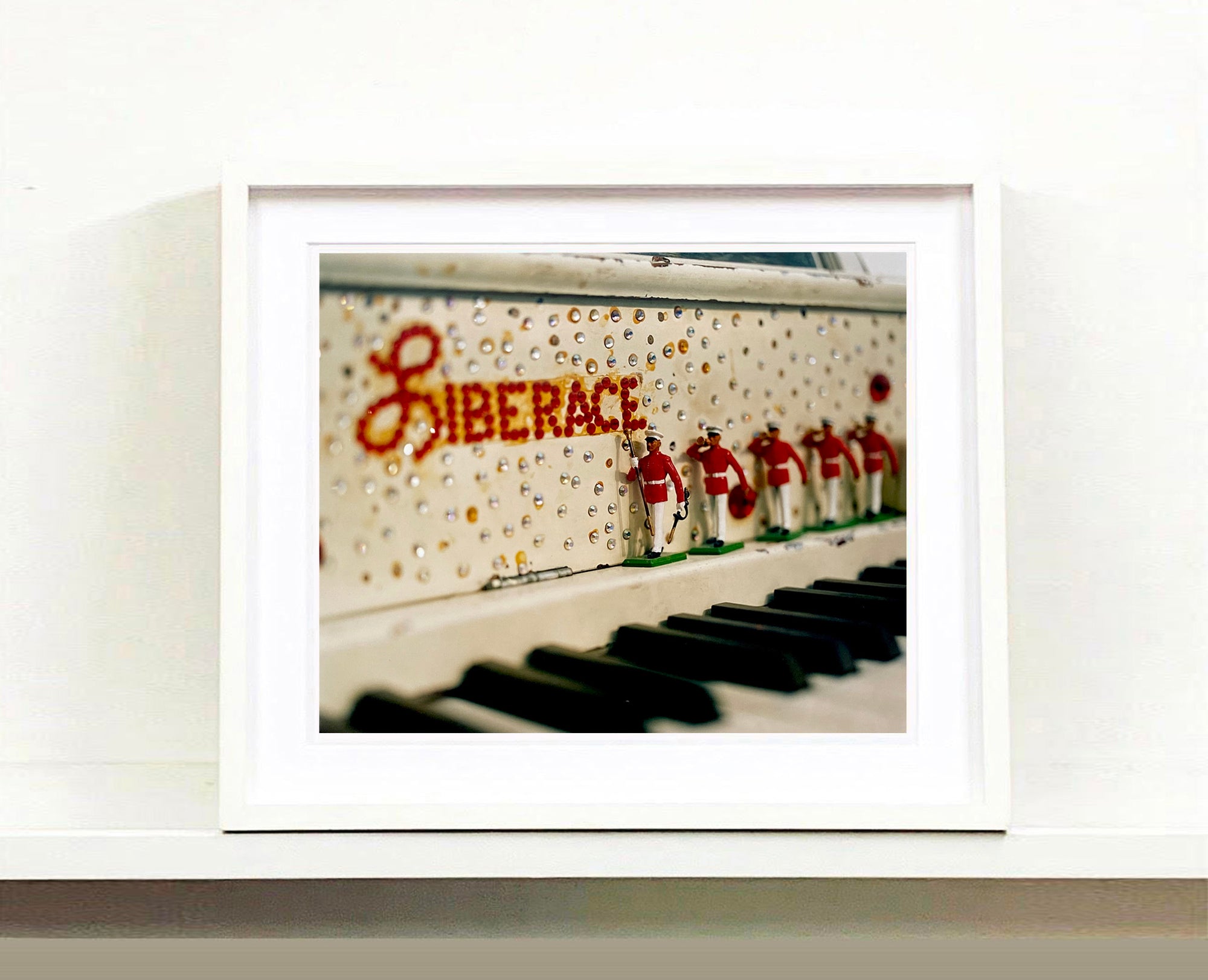 'Liberace's Piano I' was photographed in a private Las Vegas home. The studded gems and decorative typography make for an archetypal Las Vegas feel. This artwork is part of Richard Heeps' 'Dream in Colour' series. 