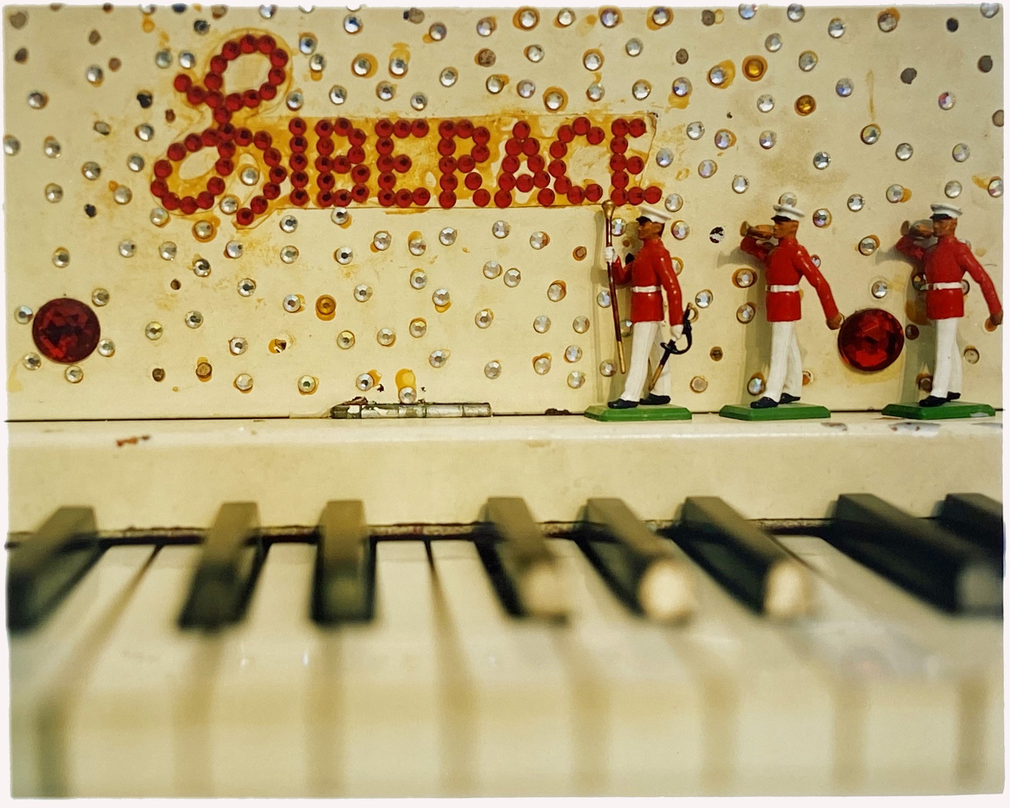 Liberace's Piano, part of Richard Heeps 'Dream in Colour' Series, it has an archetypal Las Vegas feel, featuring marching band and piano keys.