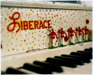 'Liberace's Piano I' was photographed in a private Las Vegas home. The studded gems and decorative typography make for an archetypal Las Vegas feel. This artwork is part of Richard Heeps' 'Dream in Colour' series. 