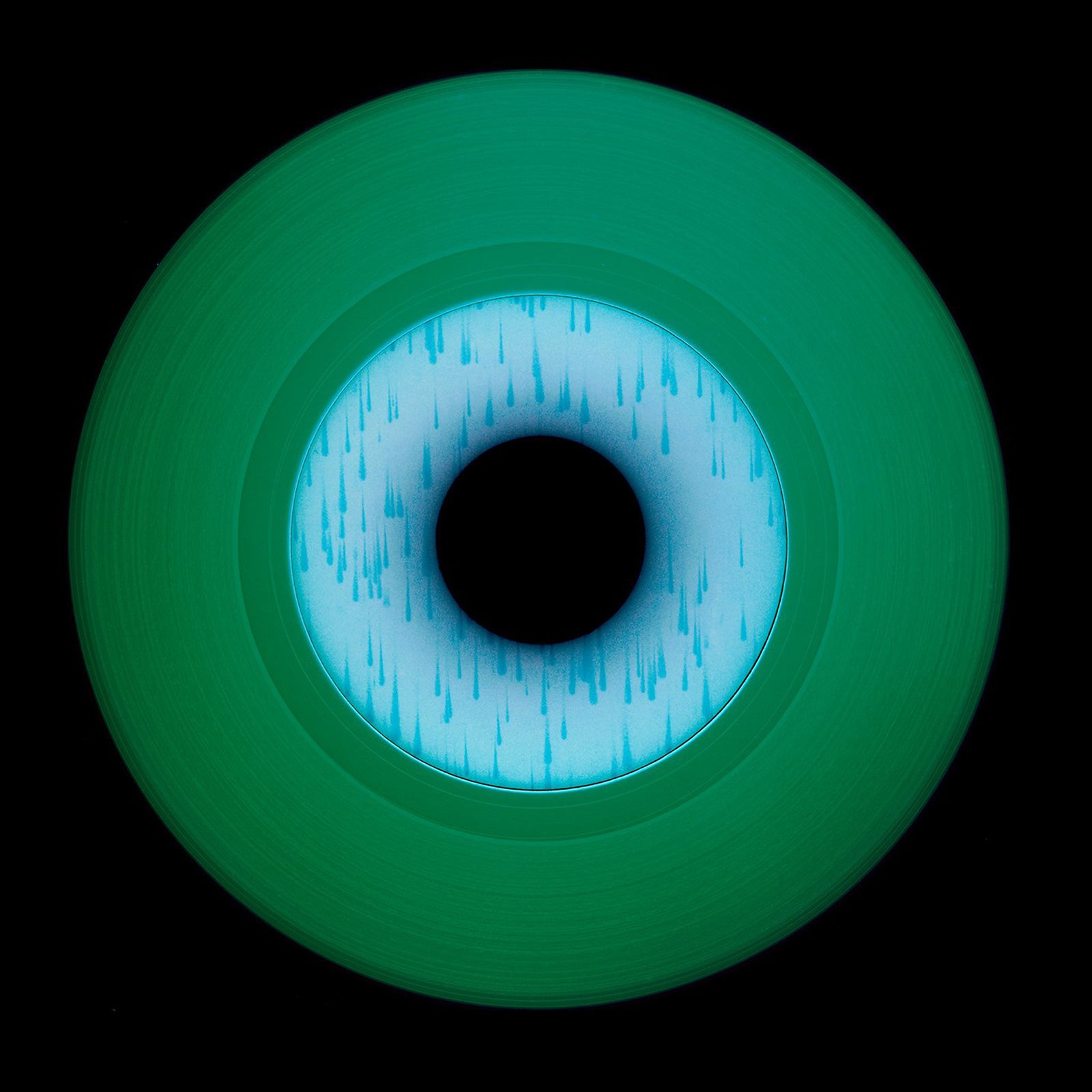 Vinyl Collection 'Other Side' (Green), 2020. Acclaimed contemporary photographers, Richard Heeps and Natasha Heidler have collaborated to make this beautifully mesmerising collection. A celebration of the vinyl record and analogue technology, which reflects the artists practice within photography. 