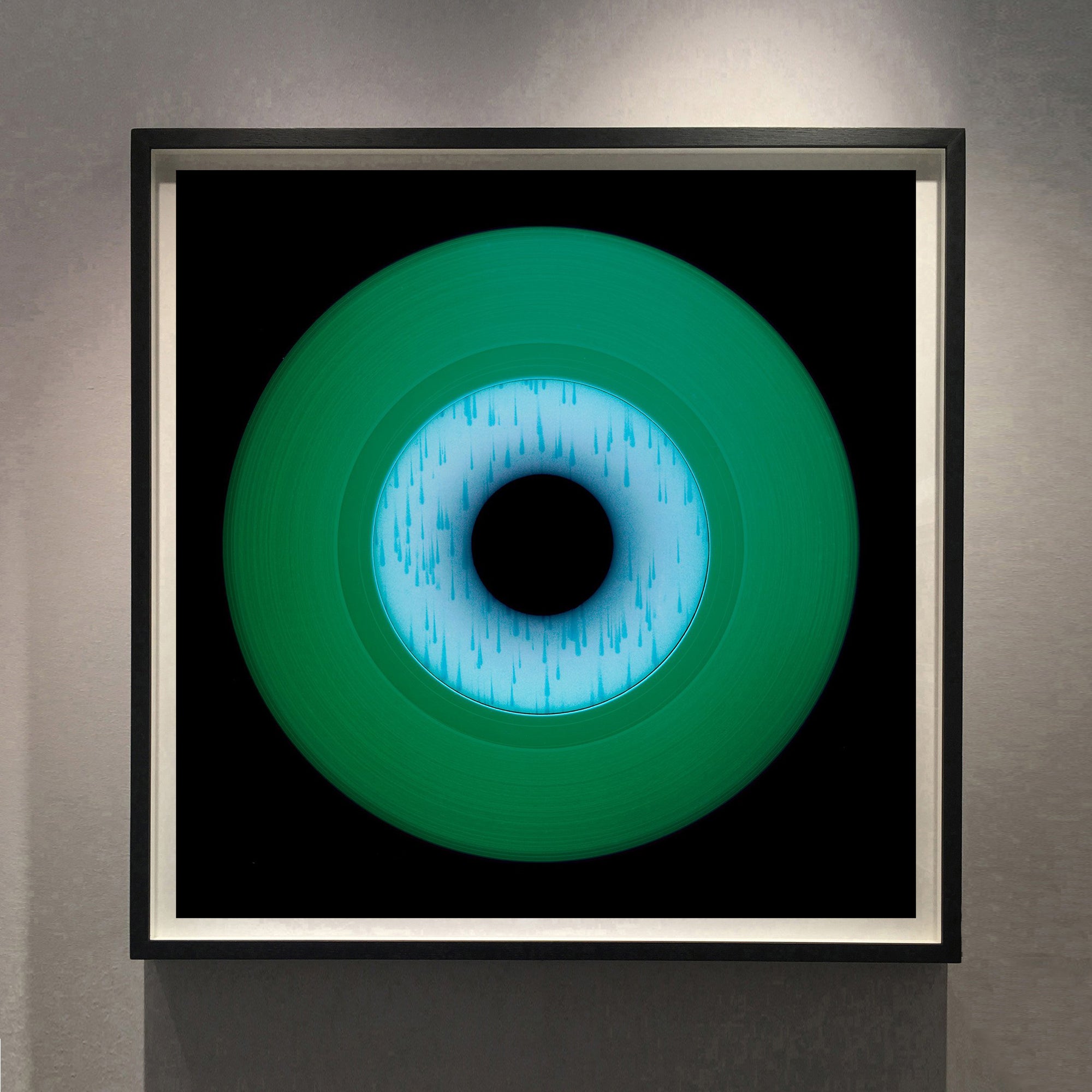 Vinyl Collection 'Other Side' (Green), 2020. Acclaimed contemporary photographers, Richard Heeps and Natasha Heidler have collaborated to make this beautifully mesmerising collection. A celebration of the vinyl record and analogue technology, which reflects the artists practice within photography. 