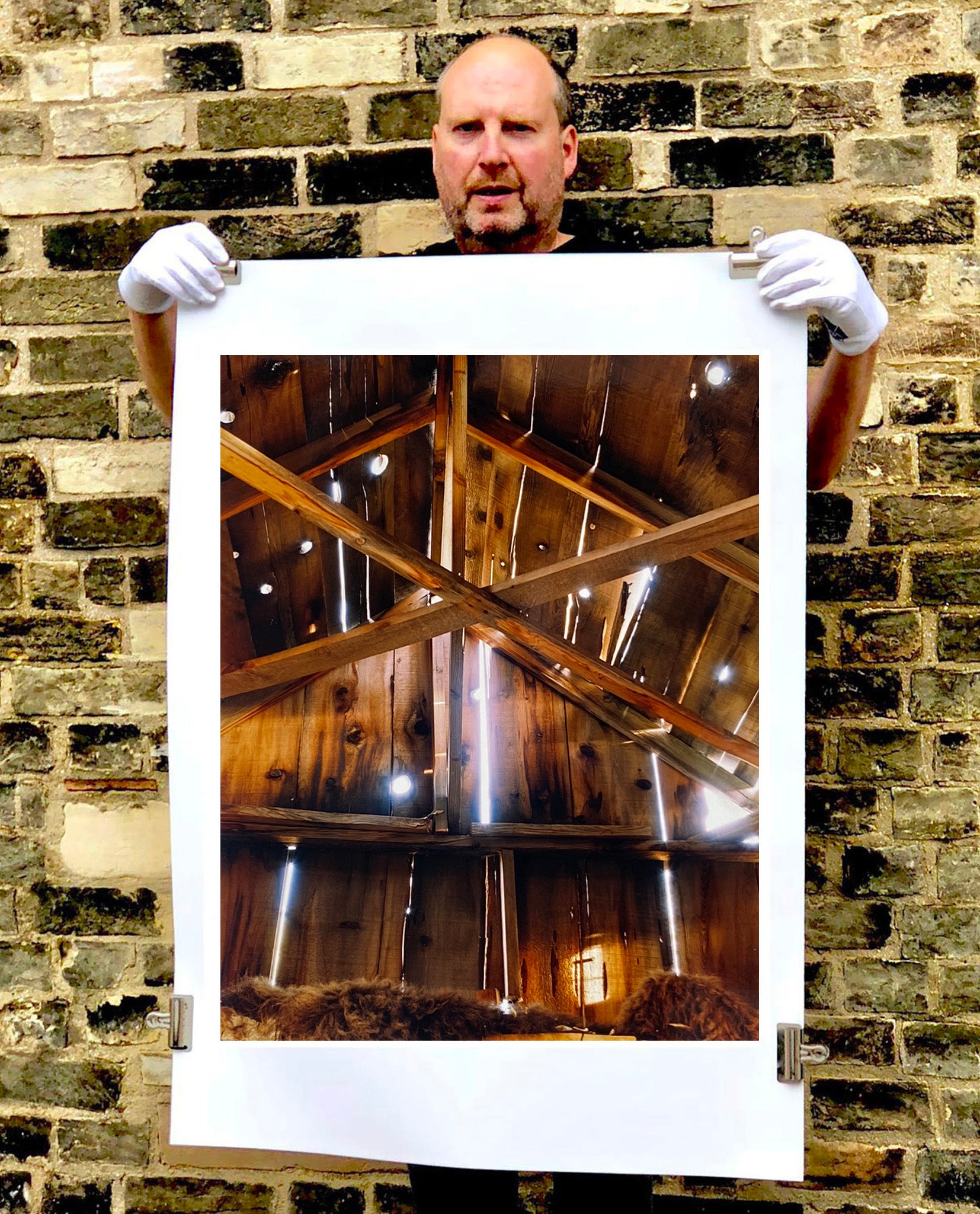 Light breaks through the cracks in the barn on the movie set of Clint Eastwood's Western film 'The Outlaw Josey Wales'. Captured in Kanab, Utah, which was the setting of many Western movies. Photographed by Richard Heeps for his 'Dream in Colour' series.