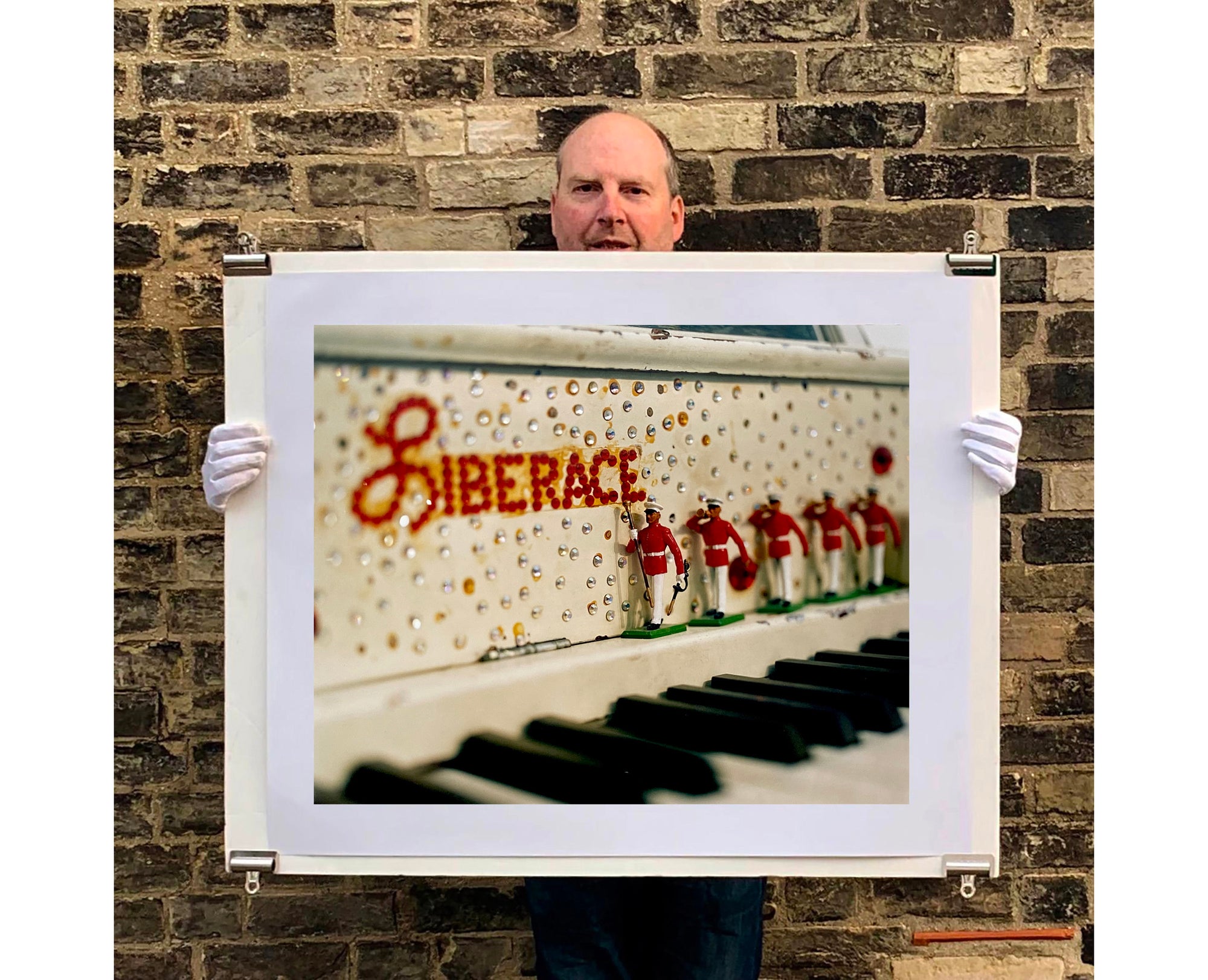 'Liberace's Piano I' was photographed in a private Las Vegas home. The studded gems and decorative typography make for an archetypal Las Vegas feel. This artwork is part of Richard Heeps' 'Dream in Colour' series. 