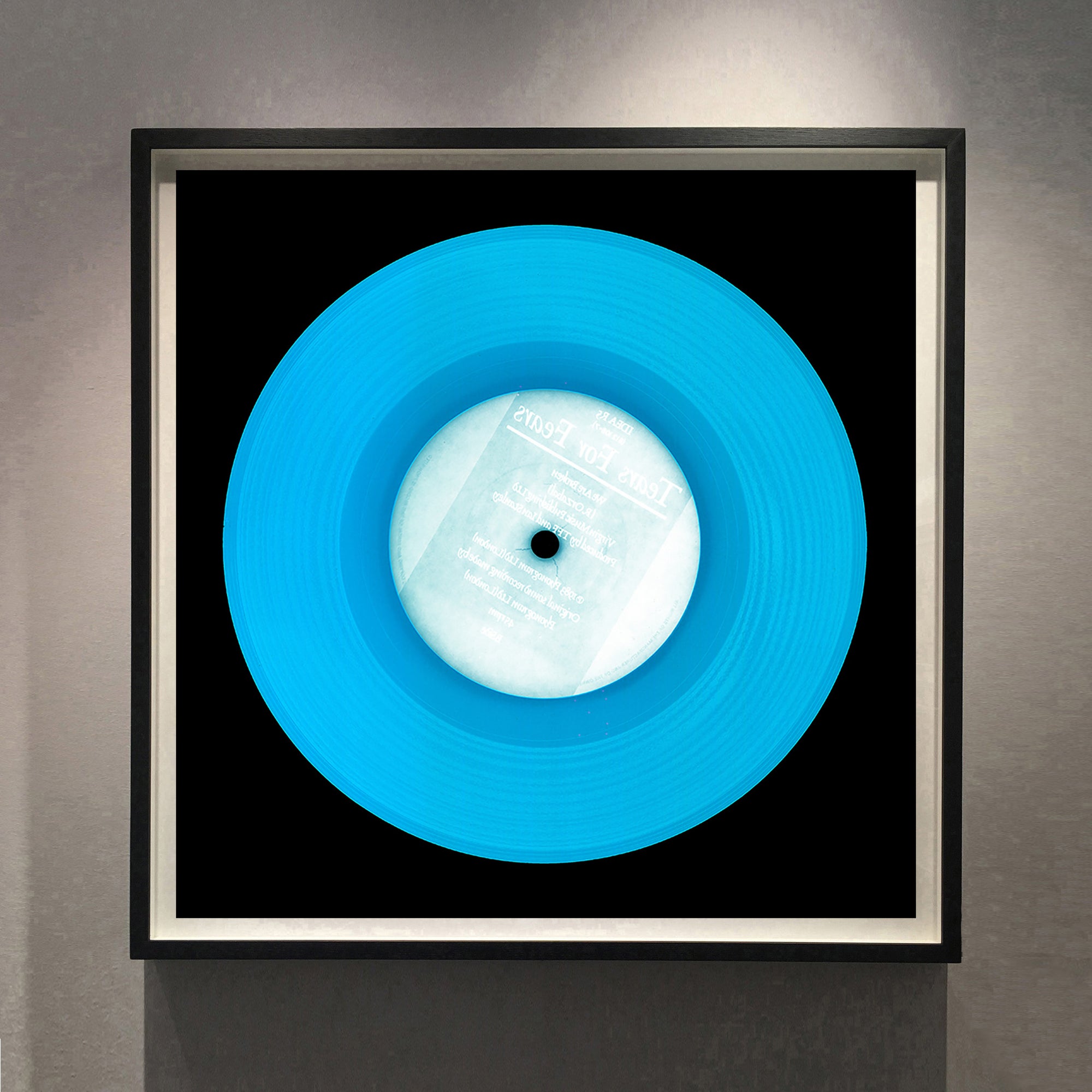 Vinyl Collection 'Idea' (Cyan), 2014. Acclaimed contemporary photographers, Richard Heeps and Natasha Heidler have collaborated to make this beautifully mesmerising collection. A celebration of the vinyl record and analogue technology, which reflects the artists practice within photography.