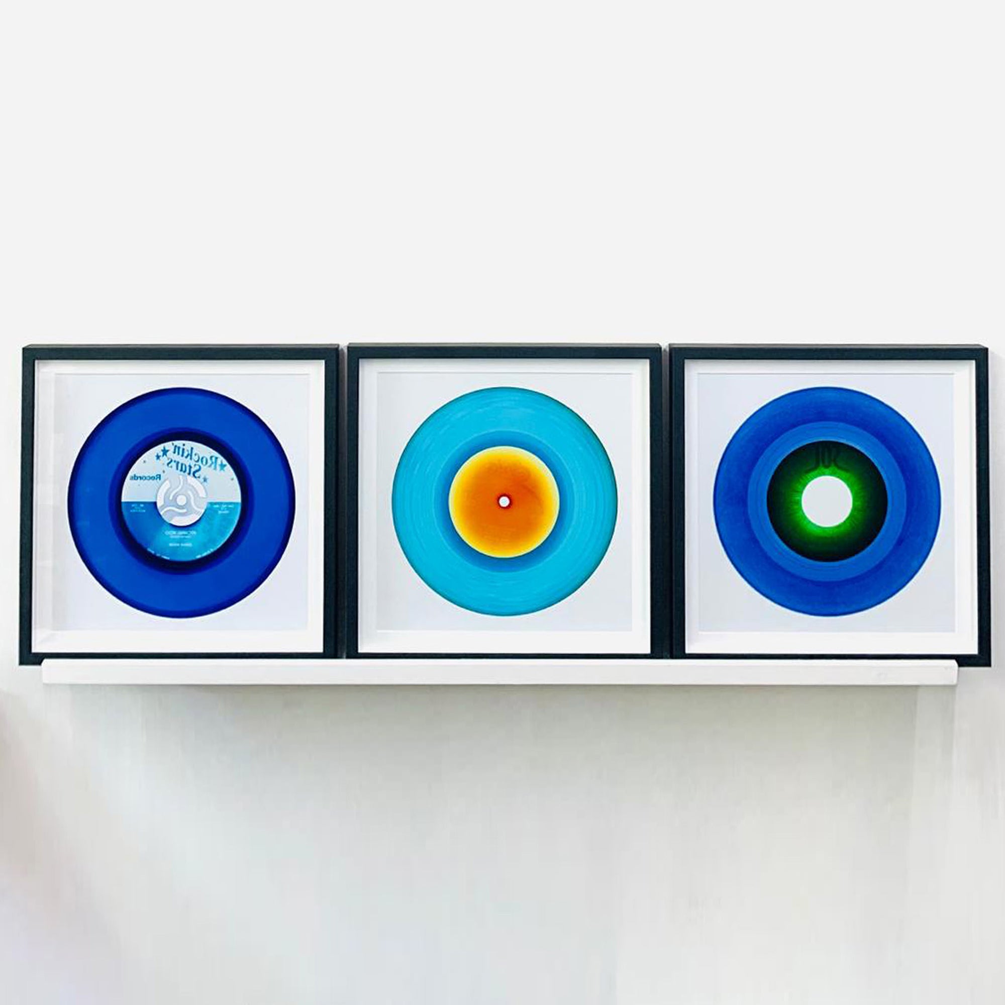 B Side Vinyl Collection 'Rock 'n' Roll (Blue)'. Acclaimed contemporary photographers, Richard Heeps and Natasha Heidler have collaborated to make this beautifully mesmerising collection. A celebration of the vinyl record and analogue technology, which reflects the artists practice within photography.