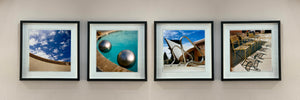 Dream in Colour Pool Photography Set of Four Square Artworks