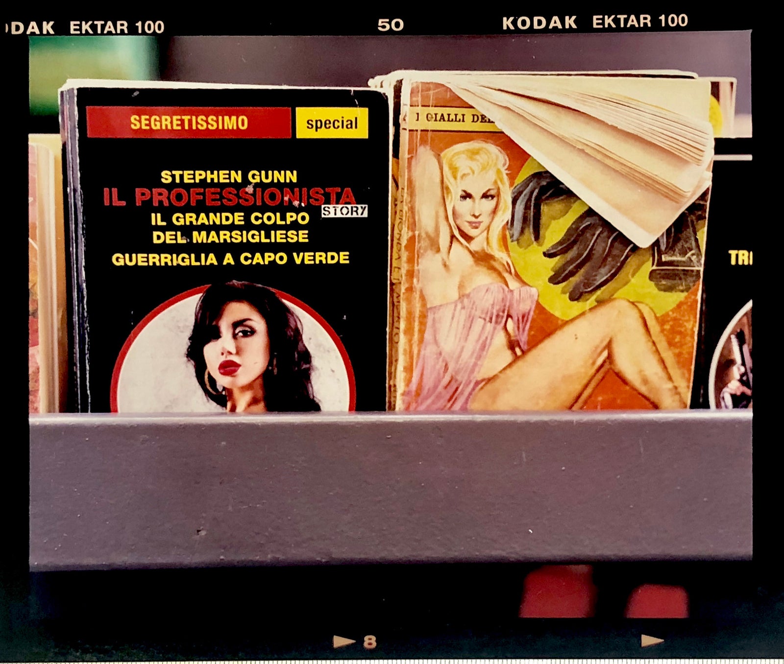 Segretissimo Special Italian spy thriller novels street photography by Richard Heeps in Milan.