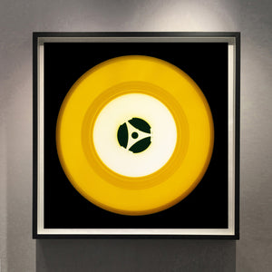 Vinyl Collection 'Seventies Yellow', 2015. Acclaimed contemporary photographers, Richard Heeps and Natasha Heidler have collaborated to make this beautifully mesmerising collection. A celebration of the vinyl record and analogue technology, which reflects the artists practice within photography. 