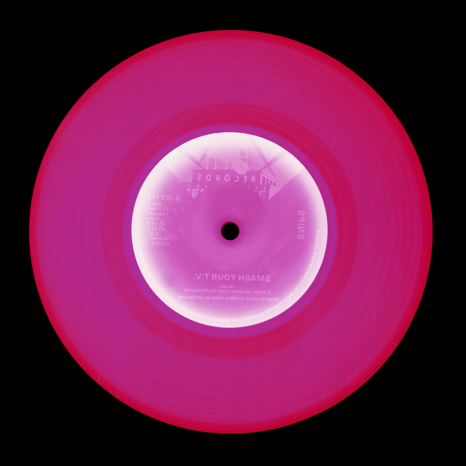 Vinyl Collection 'Side B' (Pink), 2017. Acclaimed contemporary photographers, Richard Heeps and Natasha Heidler have collaborated to make this beautifully mesmerising collection. A celebration of the vinyl record and analogue technology, which reflects the artists practice within photography. 