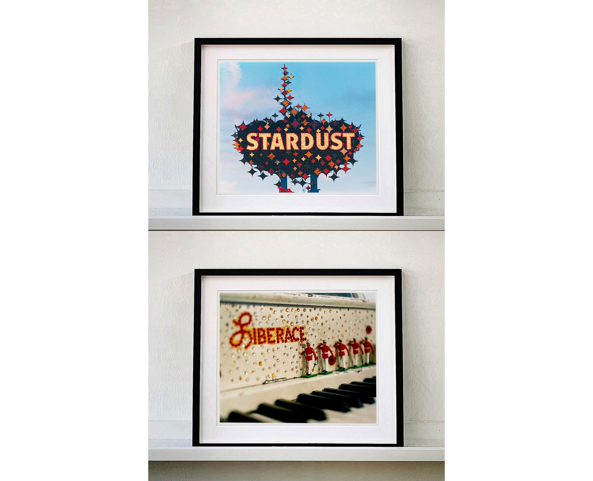 'Liberace's Piano I' was photographed in a private Las Vegas home. The studded gems and decorative typography make for an archetypal Las Vegas feel. This artwork is part of Richard Heeps' 'Dream in Colour' series. 