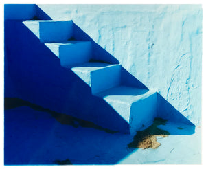Steps I - Zzyzx Resort Pool is a minimalist piece made up of playful shadows and tactile textures. It was taken at the Soda Dry Lake in Southern California and features in Richard Heeps' 'Dream in Colour' series. 
