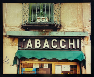The traditional Italian Tobacconist, featuring the typography of a vintage sign. From Richard Heeps’ series 'A Short History of Milan’. 