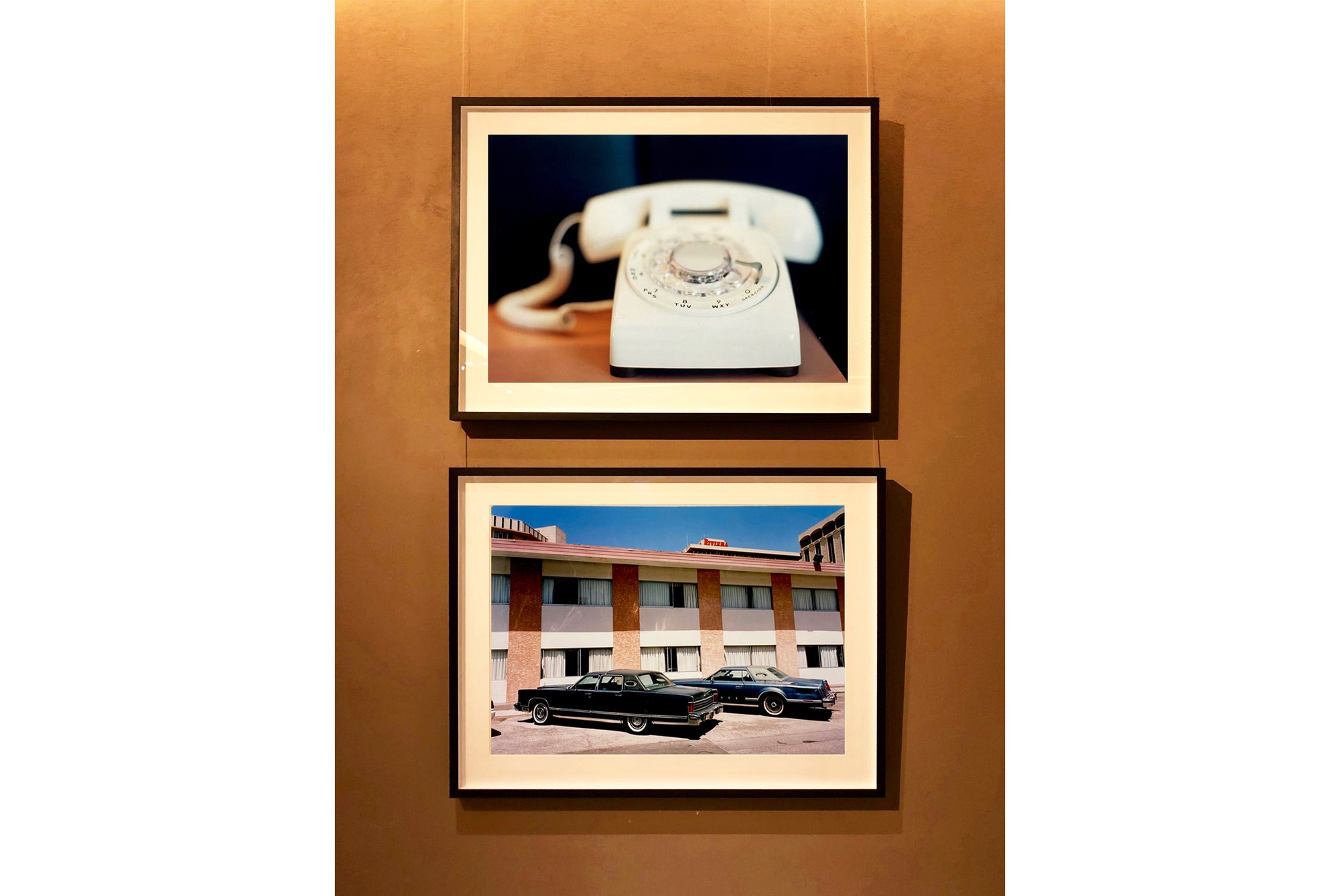 Part of Richard Heeps 'Dream in Colour' Series. This cool Ballantines Movie Colony, Palm Springs interior features a vintage telephone on a nightstand, and combines gorgeous colours with a dreamy nostalgic mid-century vibe.