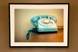 Telephone VII, Ballantines Movie Colony is part of Richard Heeps 'Dream in Colour' Series. This cool Palm Springs interior picture featuring a vintage telephone on a nightstand combines gorgeous colours with a dreamy nostalgic mid-century vibe.
