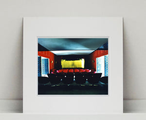 Palace Cinema taken in Ho Chi Minh City, is a luxurious mid-century private movie theatre with a stunning colour palette. The symmetry, style and interior design give it that 'accidentally Wes Anderson' look. Part of Richard Heeps' 2016 series 'This is Not America', documenting his journey from North to South Vietnam.  