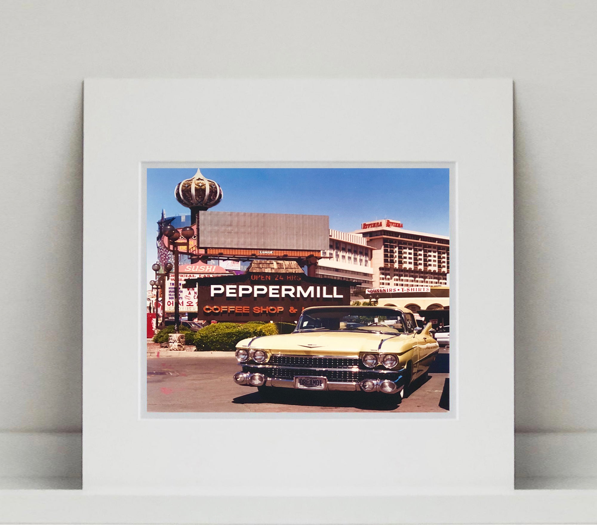 'The Silver State' was taken by Richard whilst at Viva Las Vegas 2001, where he was photographing for Classic American magazine. This photograph which shows a vintage car in front of a typical Las Vegas backdrop was chosen as the lead image for the magazine feature which focused on the iconic La Concha motel.