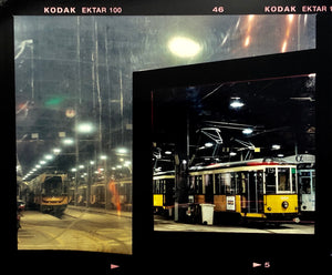 Through the Window of the Turro Tram Depot, Milan, creates an interesting and abstract image.
