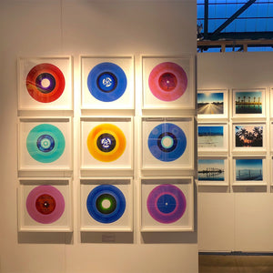 B Side Vinyl Collection 'Royal Blue Recording'. Acclaimed contemporary photographers, Richard Heeps and Natasha Heidler have collaborated to make this beautifully mesmerising collection. A celebration of the vinyl record and analogue technology, which reflects the artists practice within photography.
