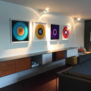 B Side Vinyl Collection 'Original Sound' (Neon). Acclaimed contemporary photographers, Richard Heeps and Natasha Heidler have collaborated to make this beautifully mesmerising collection. A celebration of the vinyl record and analogue technology, which reflects the artists practice within photography.