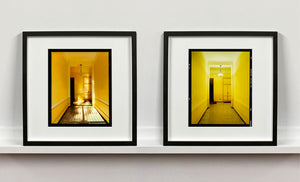 Yellow Corridor Day & Night - Pair of artworks