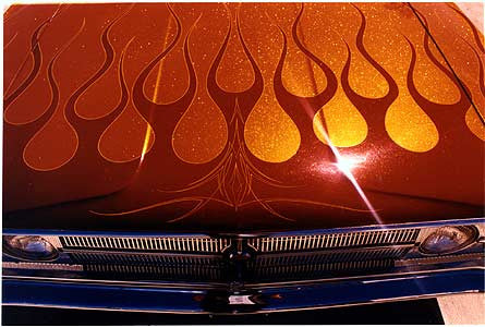 Cisco Kid's metalflake & flamed '67 Coronet, Las Vegas 2001