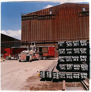 Concast loading in Queen's Carpark, Bloom&Billet Mill, Scunthorpe 2007